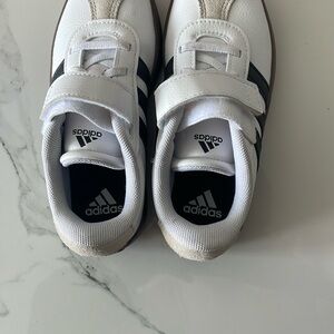 Adidas Kids White and Black Sneakers